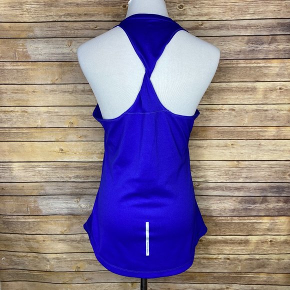 Adidas Blue Twist Back Athletic Racerback Tank Top - Picture 2 of 16